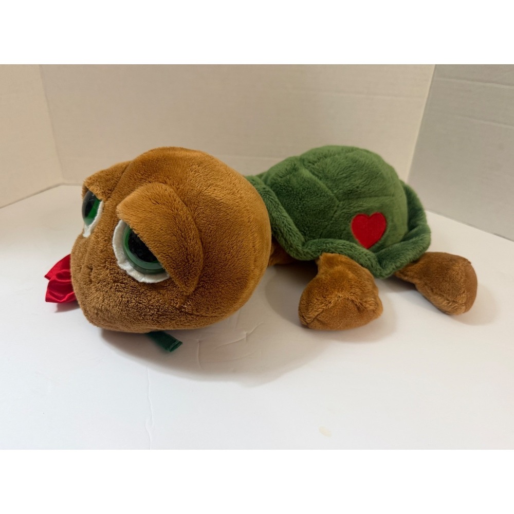 Russ Berrie Plush 14" Shelby the Love Turtle w/Heart stitched on shell Plush Toy